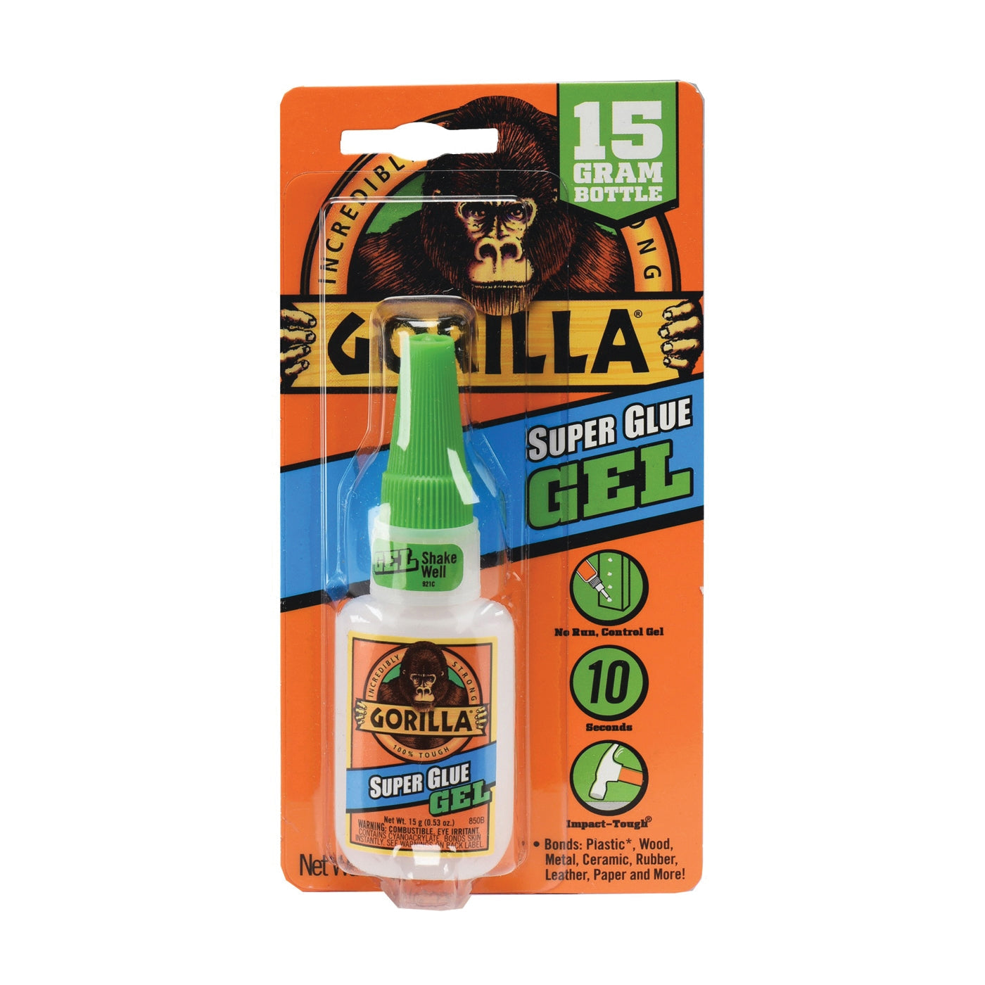 Gorilla Clear Super Glue Gel 15 Gram Bottle