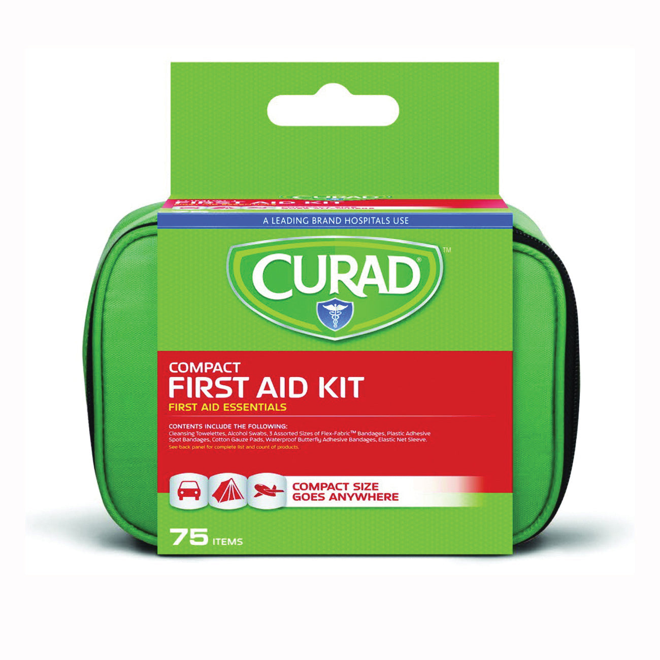 Curad Compact First Aid Kit, 75 Pieces