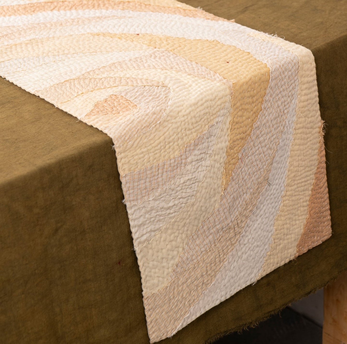 New Dawn Fray Patch Rose Table Runner
