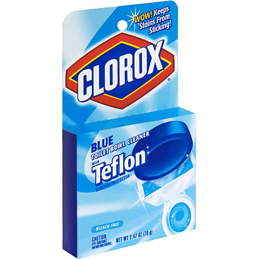 Clorox Toilet Bowl Cleaner, Automatic, Blue, Rain Clean, Bleach Free
