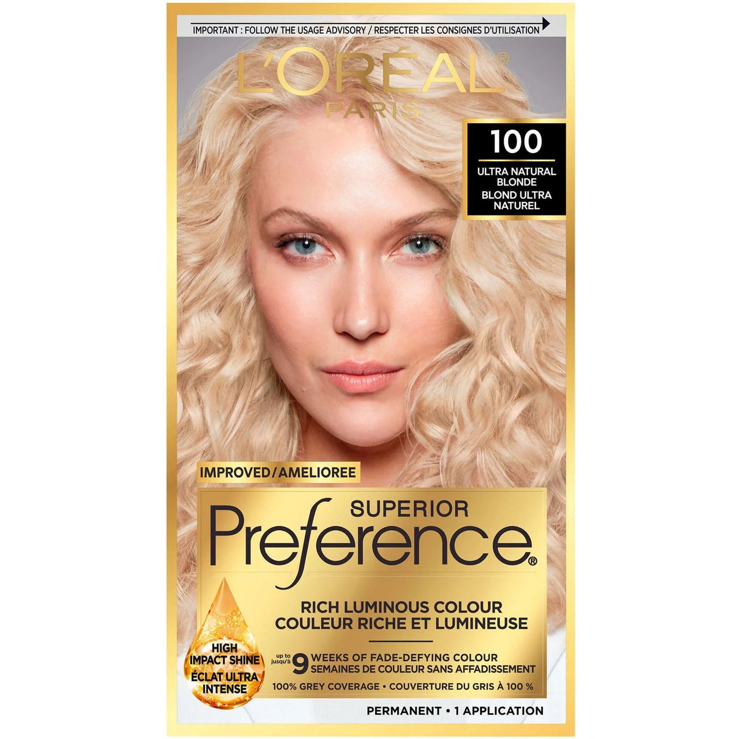 Superior Preference L'Oreal Paris Fade-Defying Shine Permanent Hair Color, 8.5A Champagne Blonde, 1 Kit