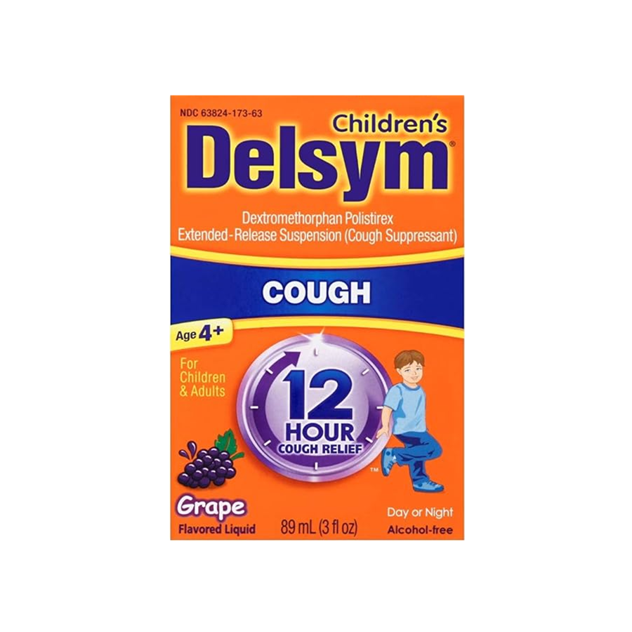 Delsym® Adult 12 Hour Cough Relief – Grape Flavor Liquid (3 fl oz / 89 mL)