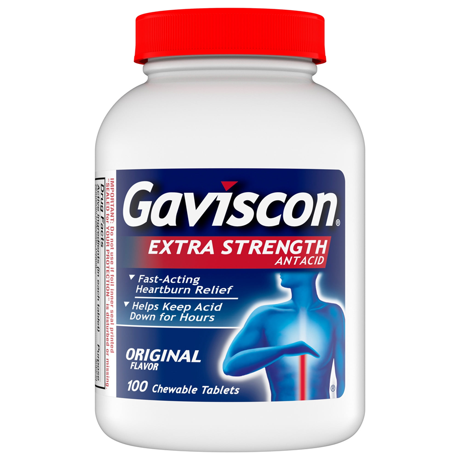 Gaviscon Antacid Extra Strength Original Flavor Chewable Tablets