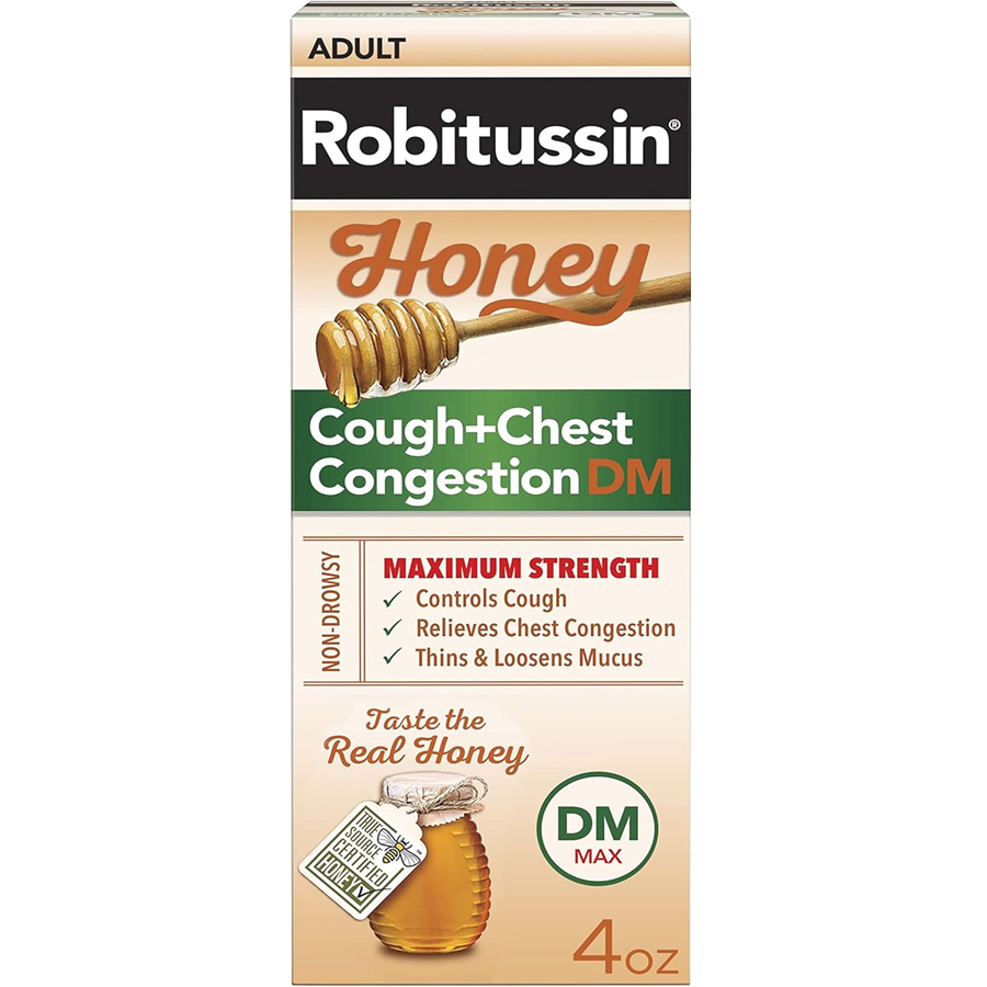 Robitussin Maximum Strength Adult Honey Nighttime Cough DM Liquid