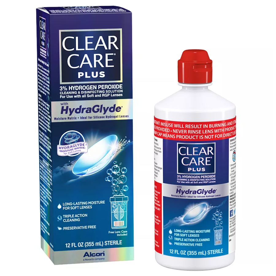 Clear Care Plus 3% Hydrogen Peroxide Cleaning & Disinfecting Solution 12 Fl Oz
