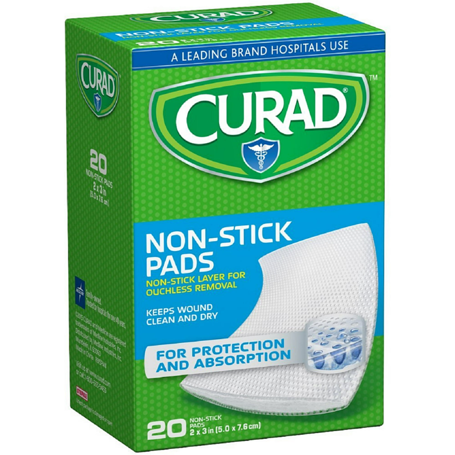 Curad Small Non-Stick Pads 2 X 3 In