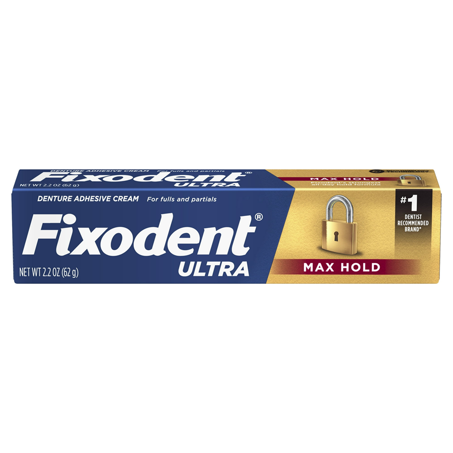 Fixodent Ultra Max Hold Denture Adhesive Cream, 2.2 Oz
