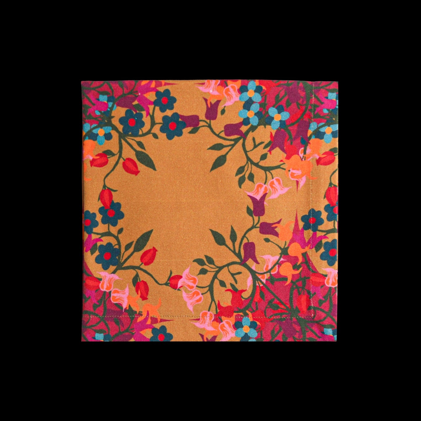 6 Napkins Blumen Orange Offcut Version