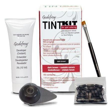 Godefroy Tint Kit Dark Brown 20 application kit