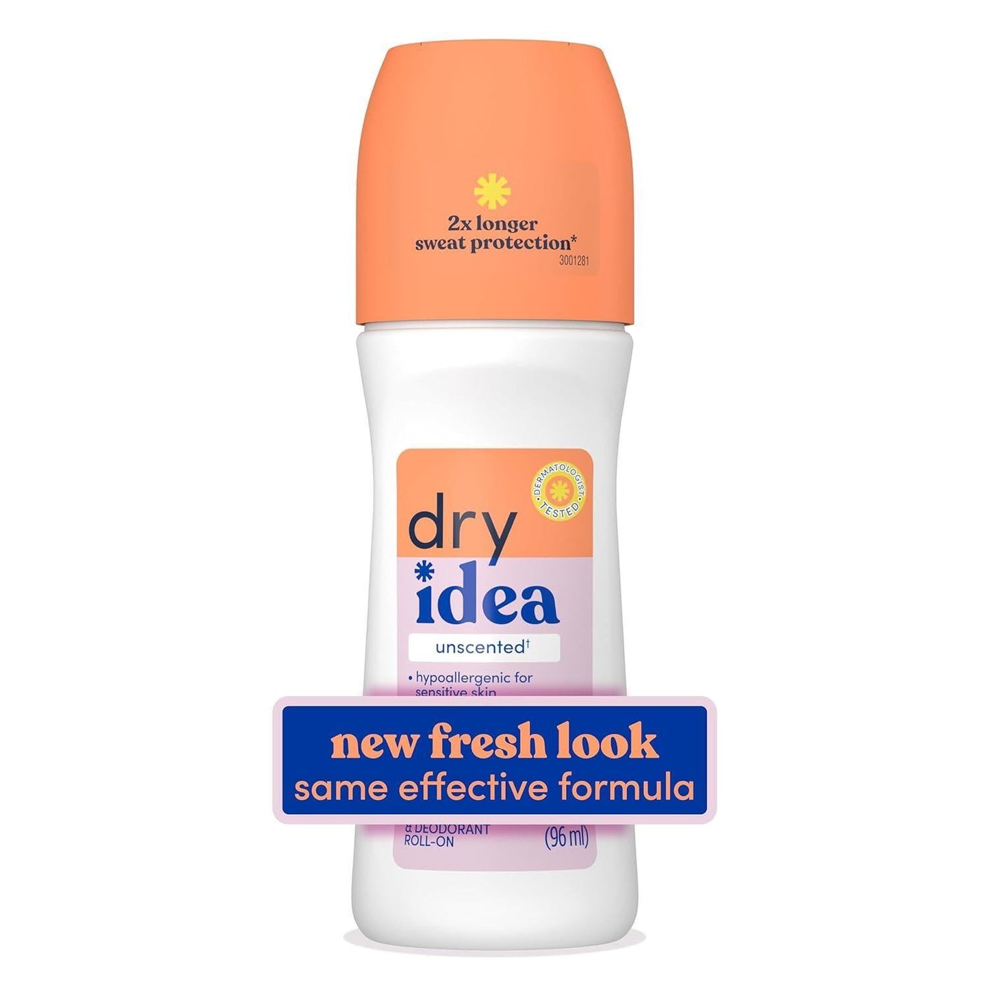 Dry Idea Advance Roll On Unscented Antiperspirant & Deodorant 3.25 Oz