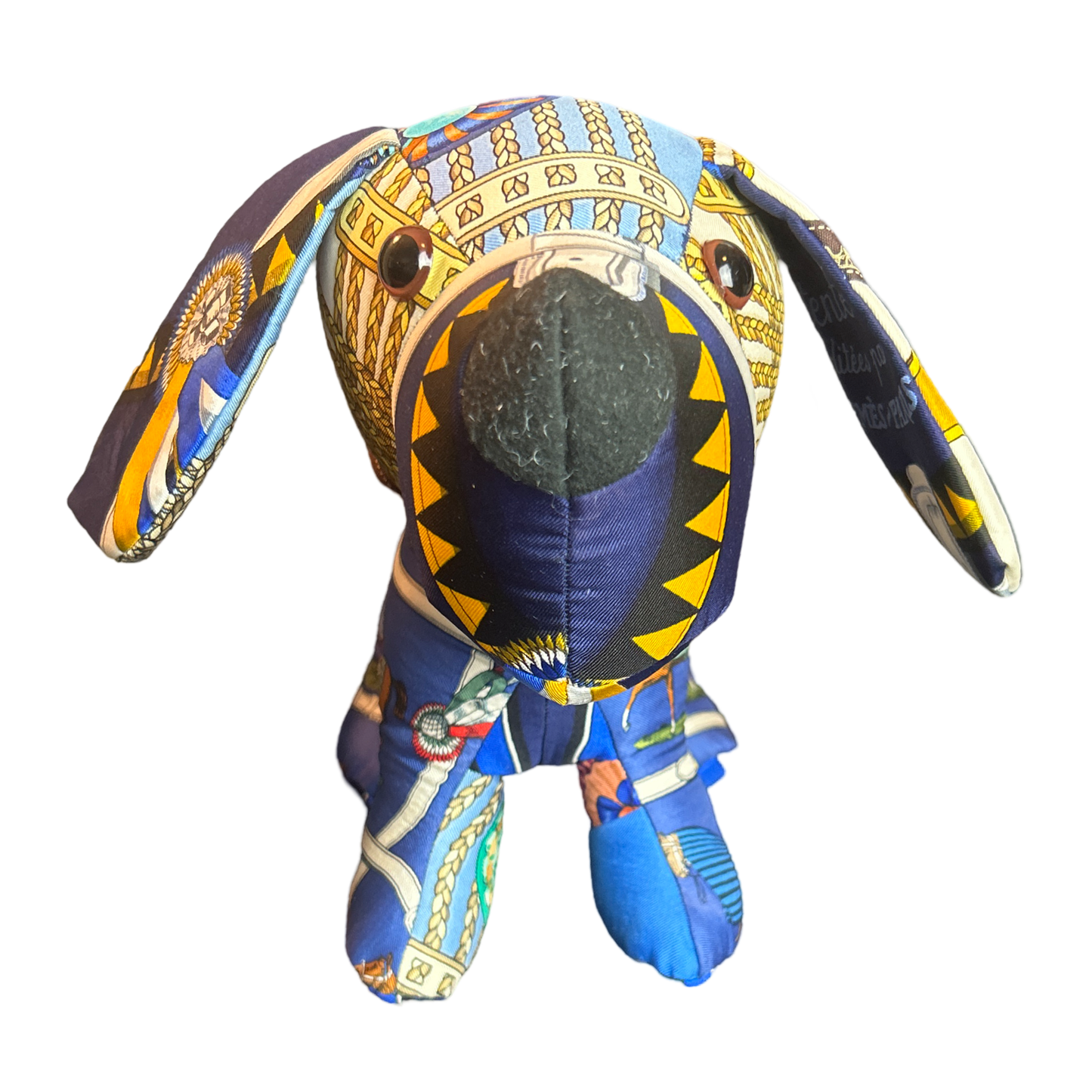 Vintage Silk Scarf Patchwork Puppy
