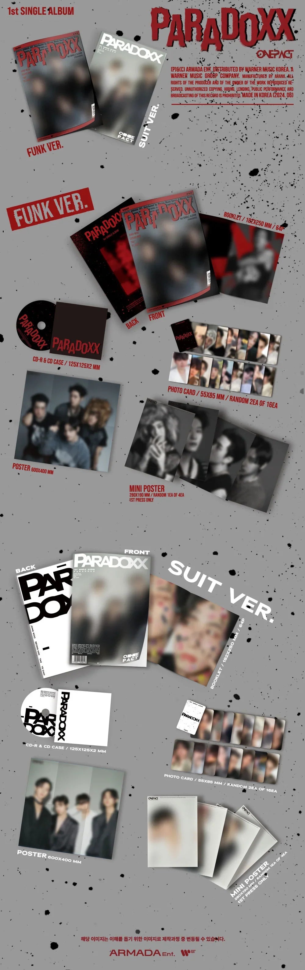 One Pact 1st Single Album - ParadoXX