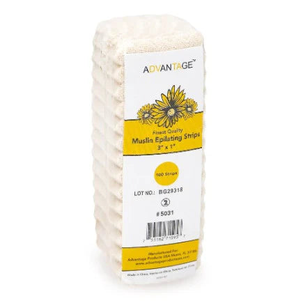Advantange Muslin Epilating Strips 3' x 1' 100 ct