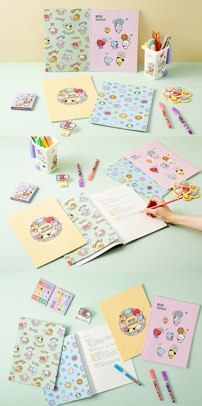 BTS x BT21 New Semester Line Note