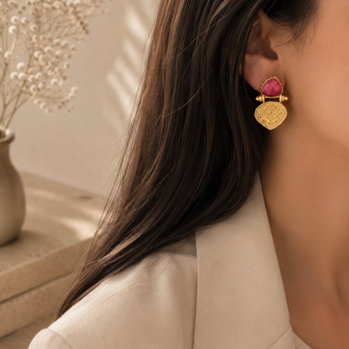 Ayda Ruby Earrings