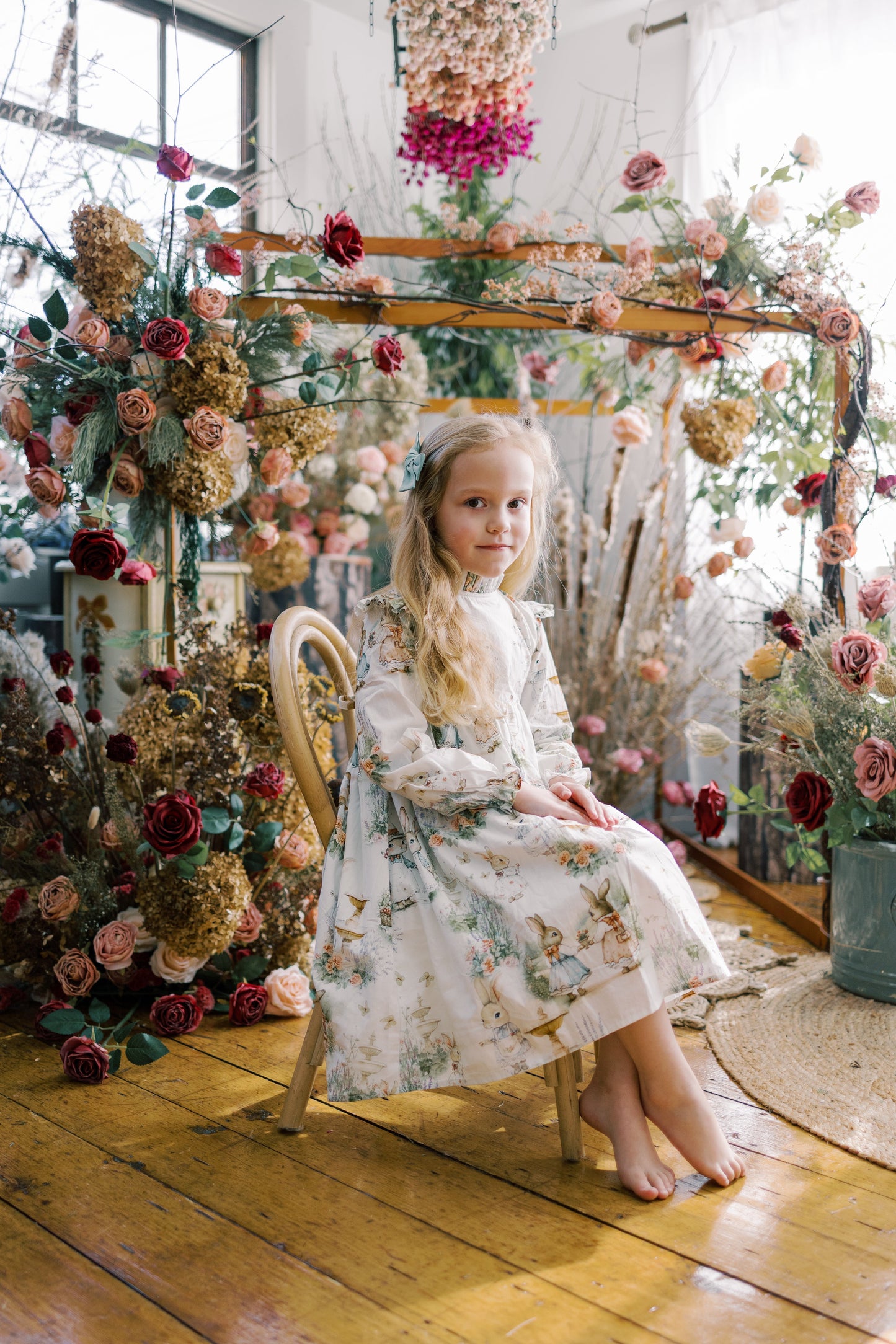 Aoki Dress-Woodland Bunny | Long Sleeve