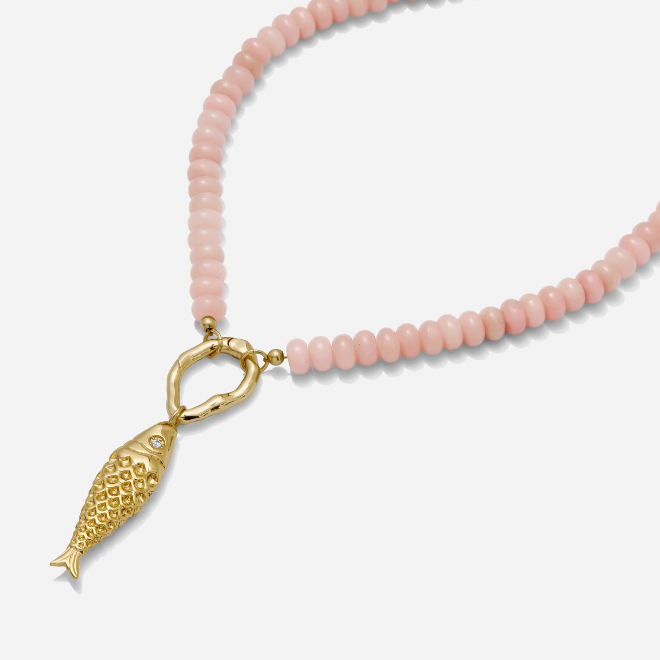 Blush Opal Fish Necklace