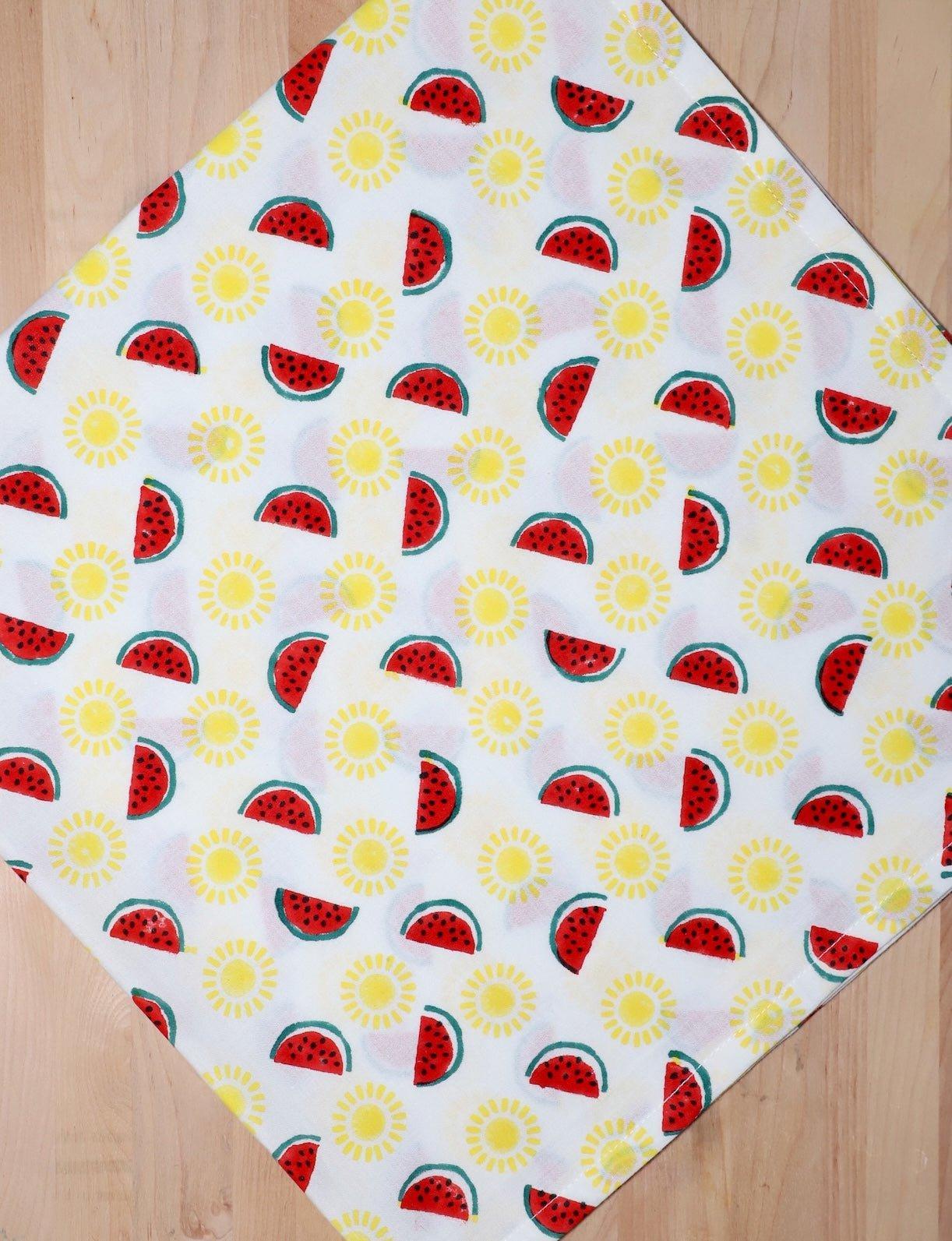 S/2 Watermelon & Sun Cotton Tea Towel