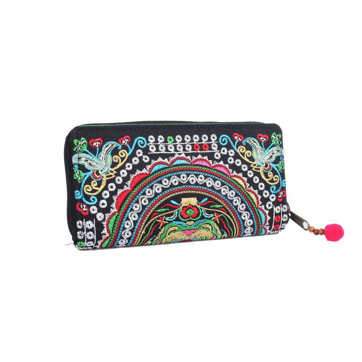 Butterfly Embroidered Wallet - Thailand