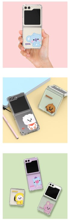 BT21 Baby Galaxy Z Filp5 Clear Air Cushion Reinforced Case
