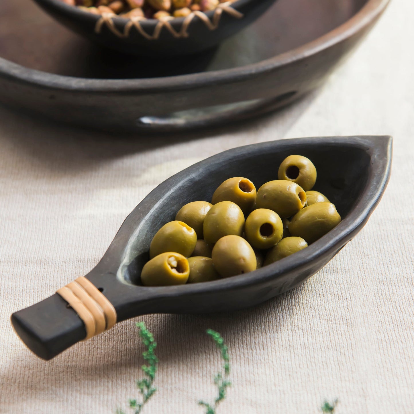 Longpi Black Clay Nut Bowl