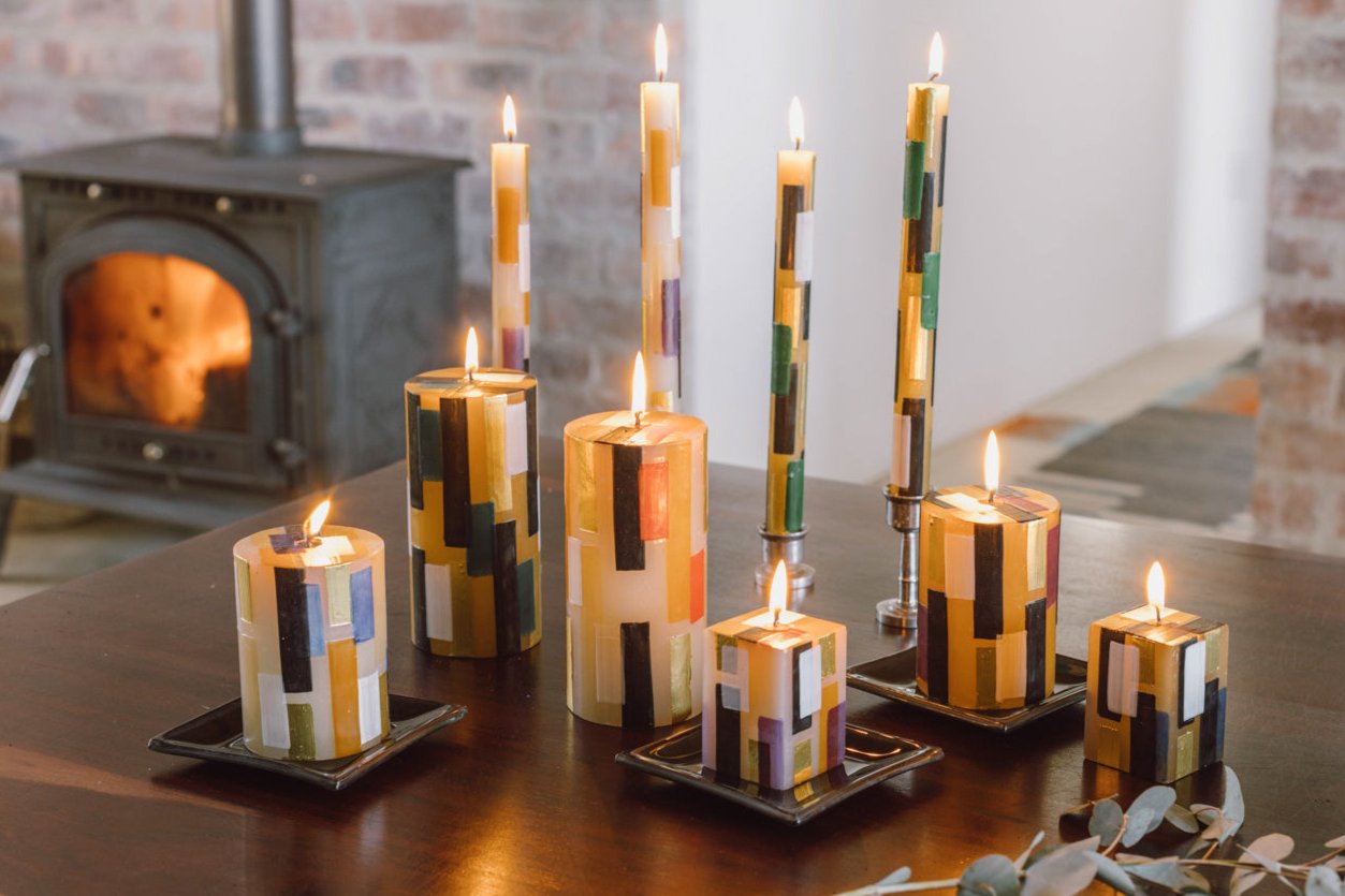 Klimt Painted Candles