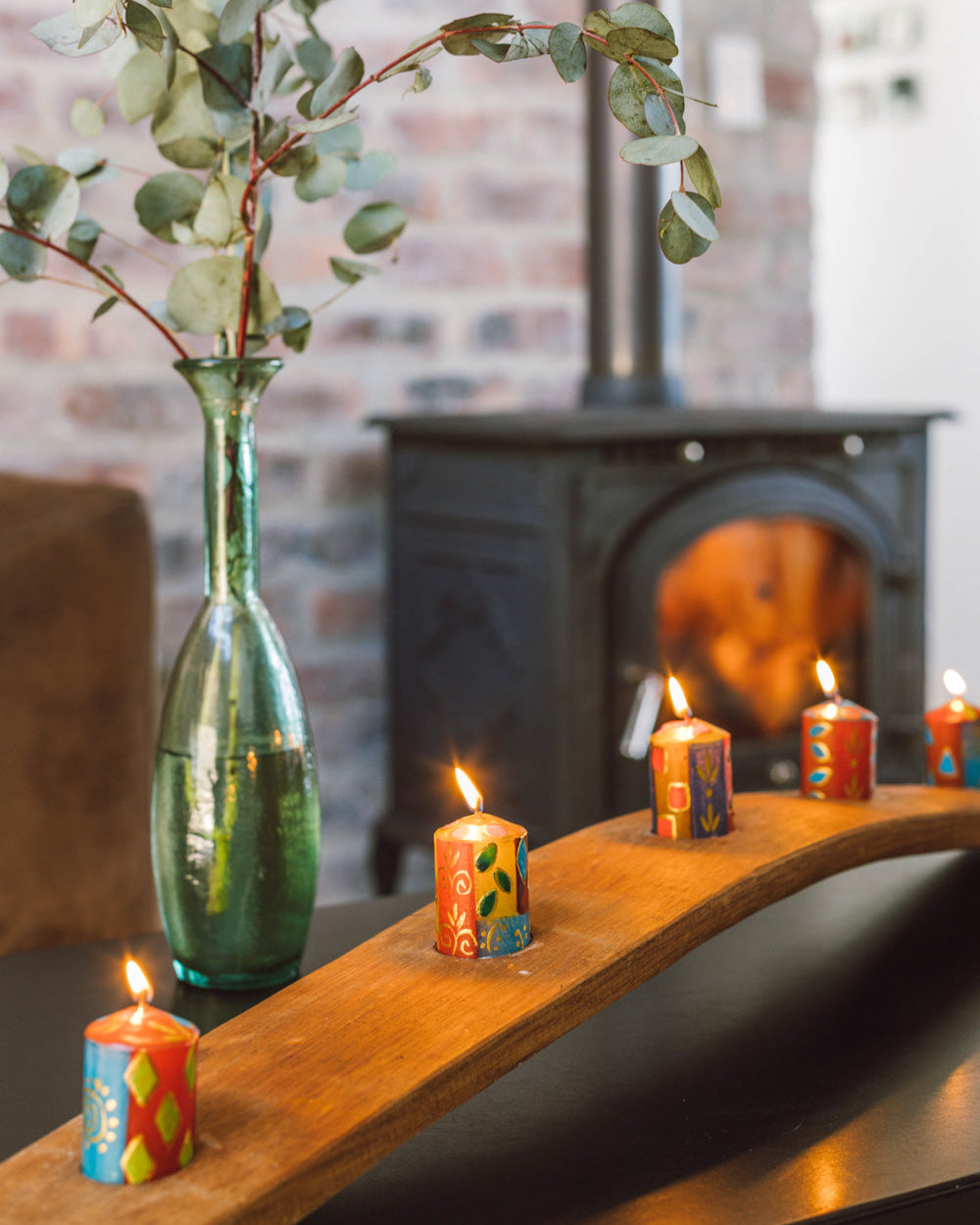 African Mineral Painted Candles