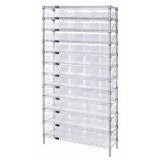 Quantum Storage Systems WR12 107CL Clear View Complete Bin Center 44 QSB107CL BINS
