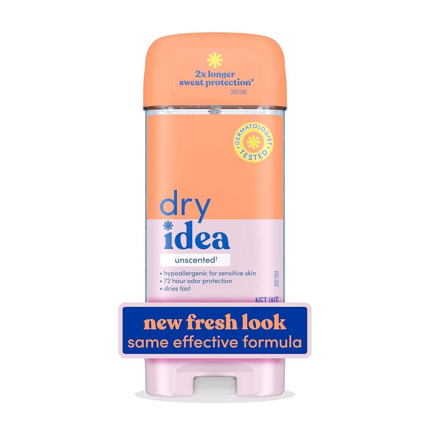 Dry Idea Antiperspirant & Deodorant Clear Gel, Unscented 3 Oz