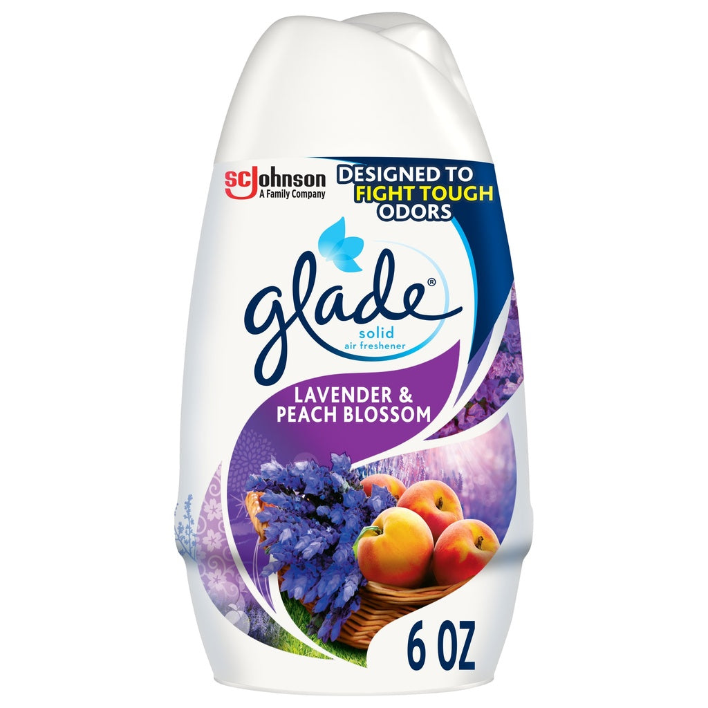 Glade Air Freshener, Lavender & Peach Blossom, Solid 6 Oz