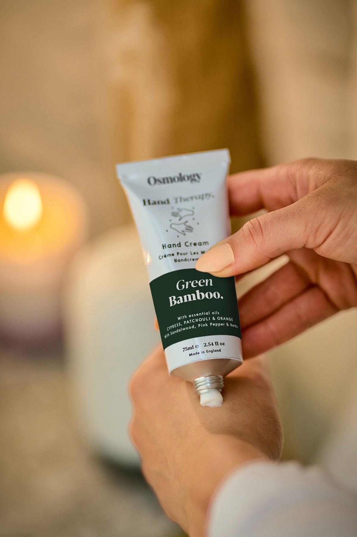 Green Bamboo Hand Cream - Cypress Patchouli and Orange