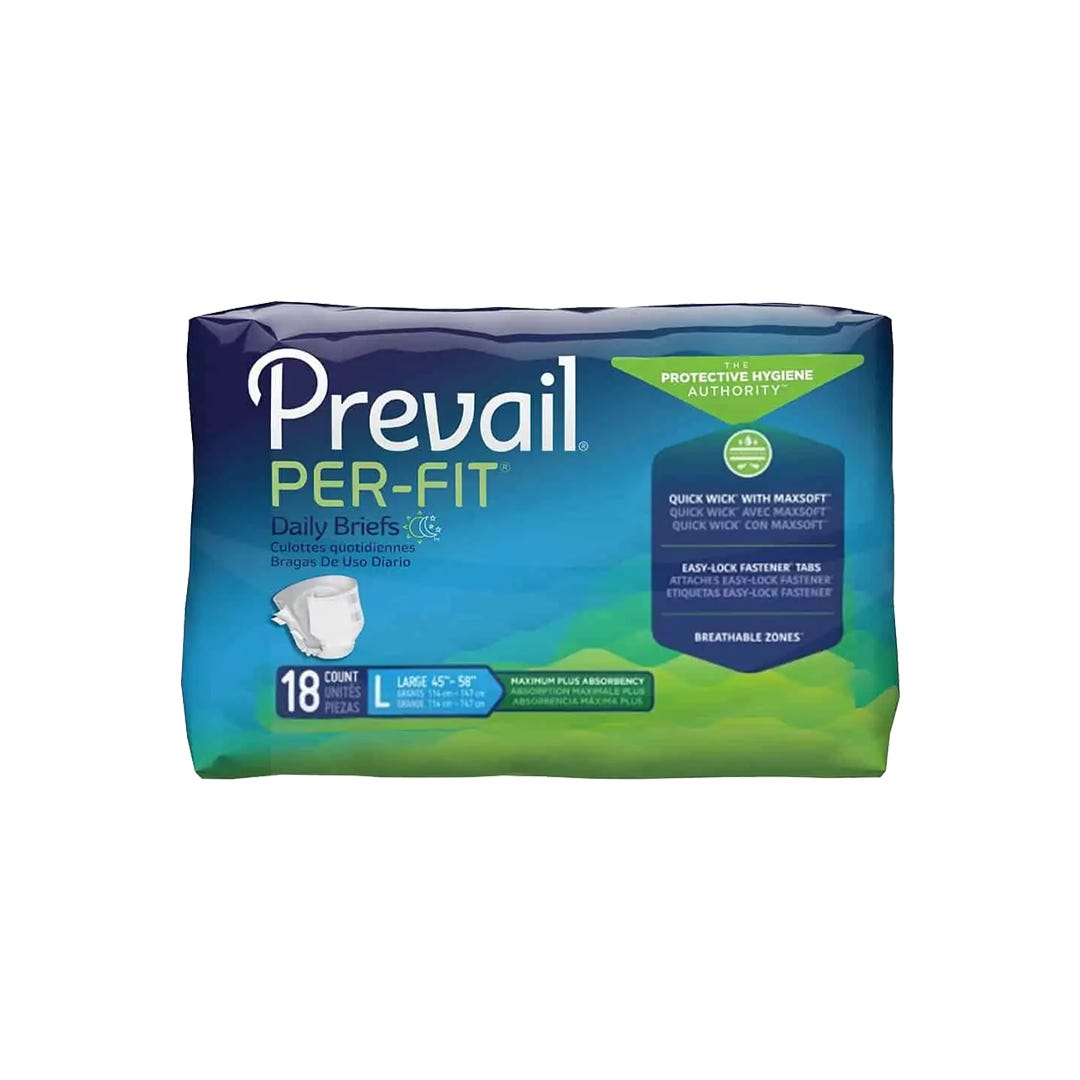 First Quality Unisex Adult Incontinence Brief Per-Fit Maximum Plus Large Disposable Heavy Absorbency