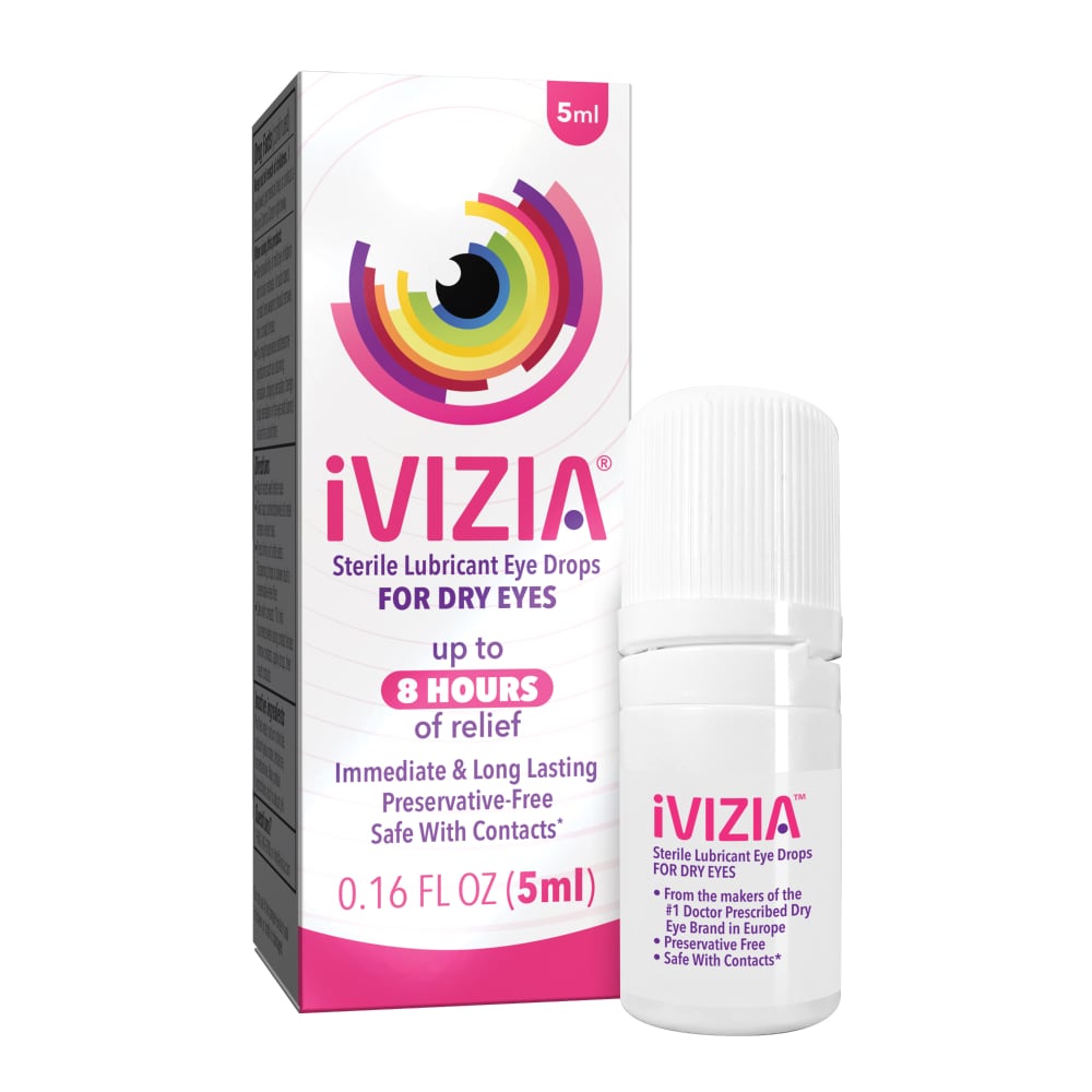 iVizia Sterile Lubricant Eye Drops For Dry Eyes, 0.16 Oz