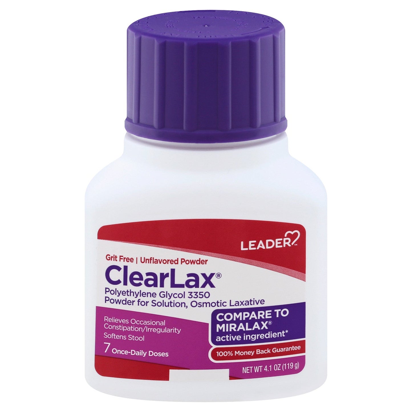 Leader ClearLax Unflavored Powder Laxative 4.1oz