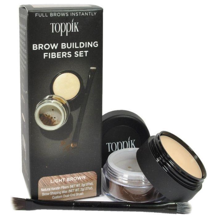 Toppik Brow Building Fibers Set - Light Brown