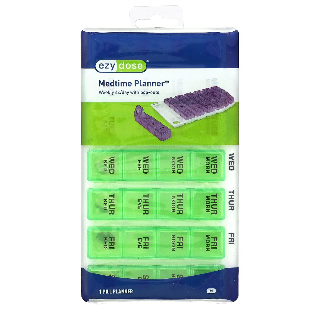 Ezy Dose Pill Planner, Weekly/One Day At A Time, Medium