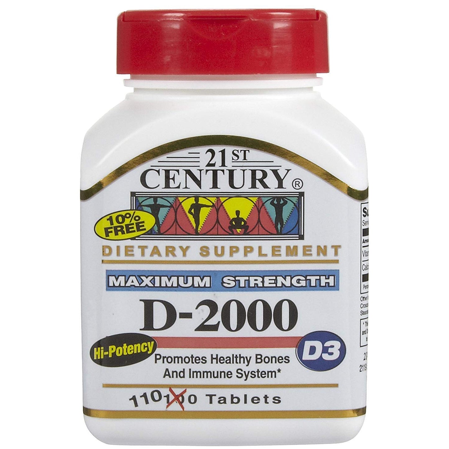 21st Century Vitamin D-2000, Maximum Strength D3 120 Tablets