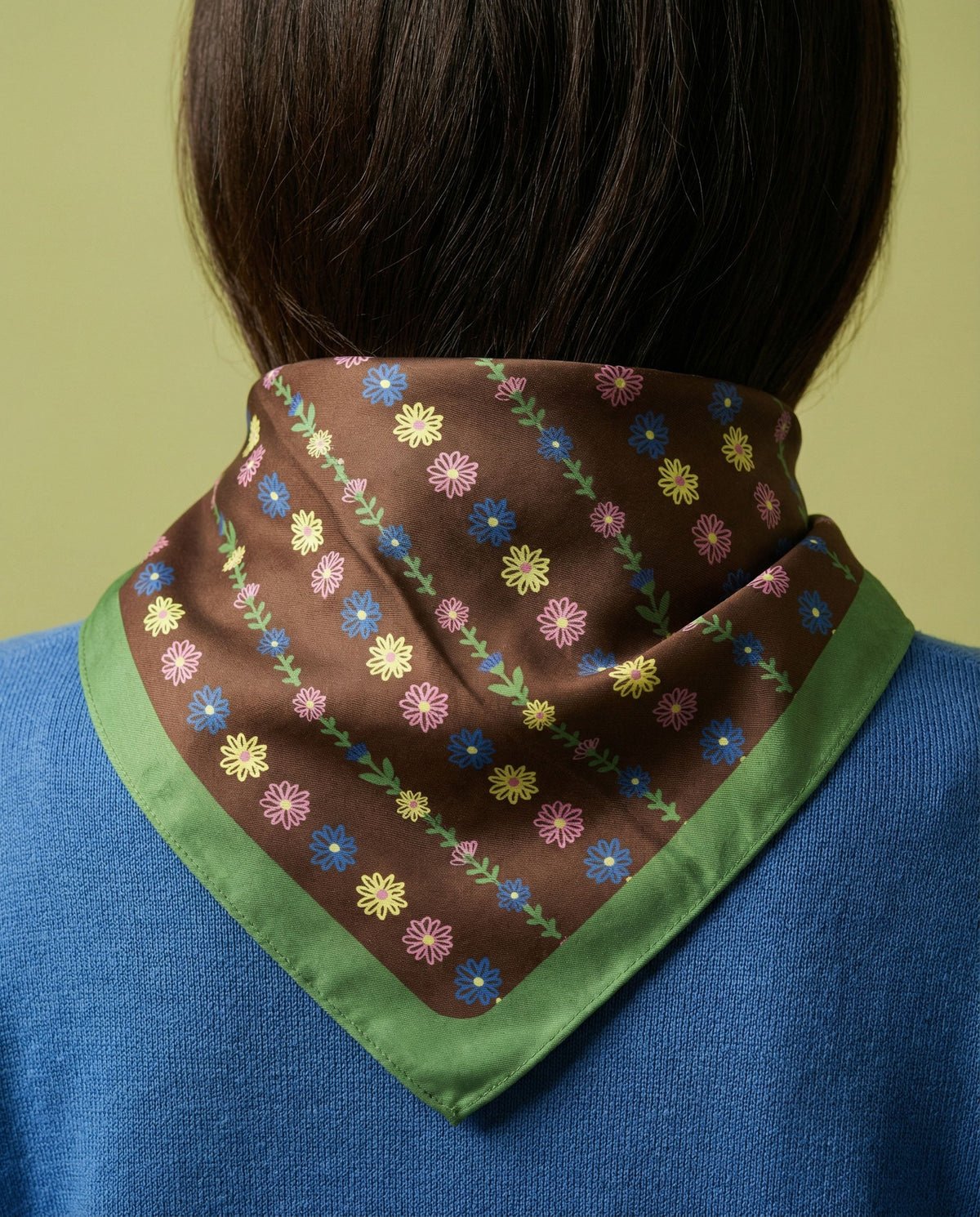 Mushroom Floral Cotton Silk Bandana