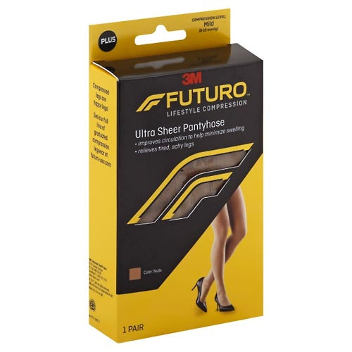 Futuro Ultra Sheer Pantyhose, Mild Compression, Plus, 1 Pair