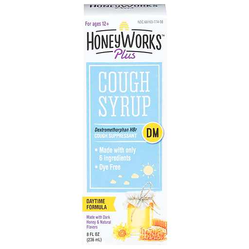 Honey Works Plus Cough Syrup, Dark Daytime, 12+ Years