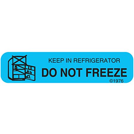 Pharmex 1-15G Dont Freeze Keep Permanent Paper Label 1 9/16 X 3/8 Blue
