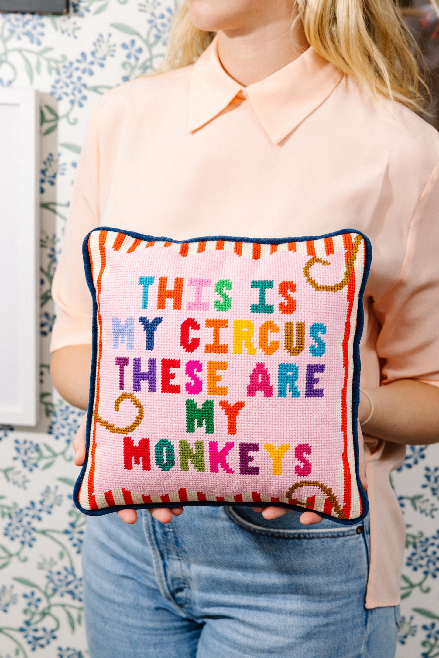 My Circus Needlepoint Pillow - Osadia Concept Store