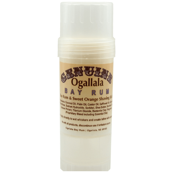 Ogallala Bay Rum, Bay Rum & Sweet Orange Shaving Stick 2.5 Oz.