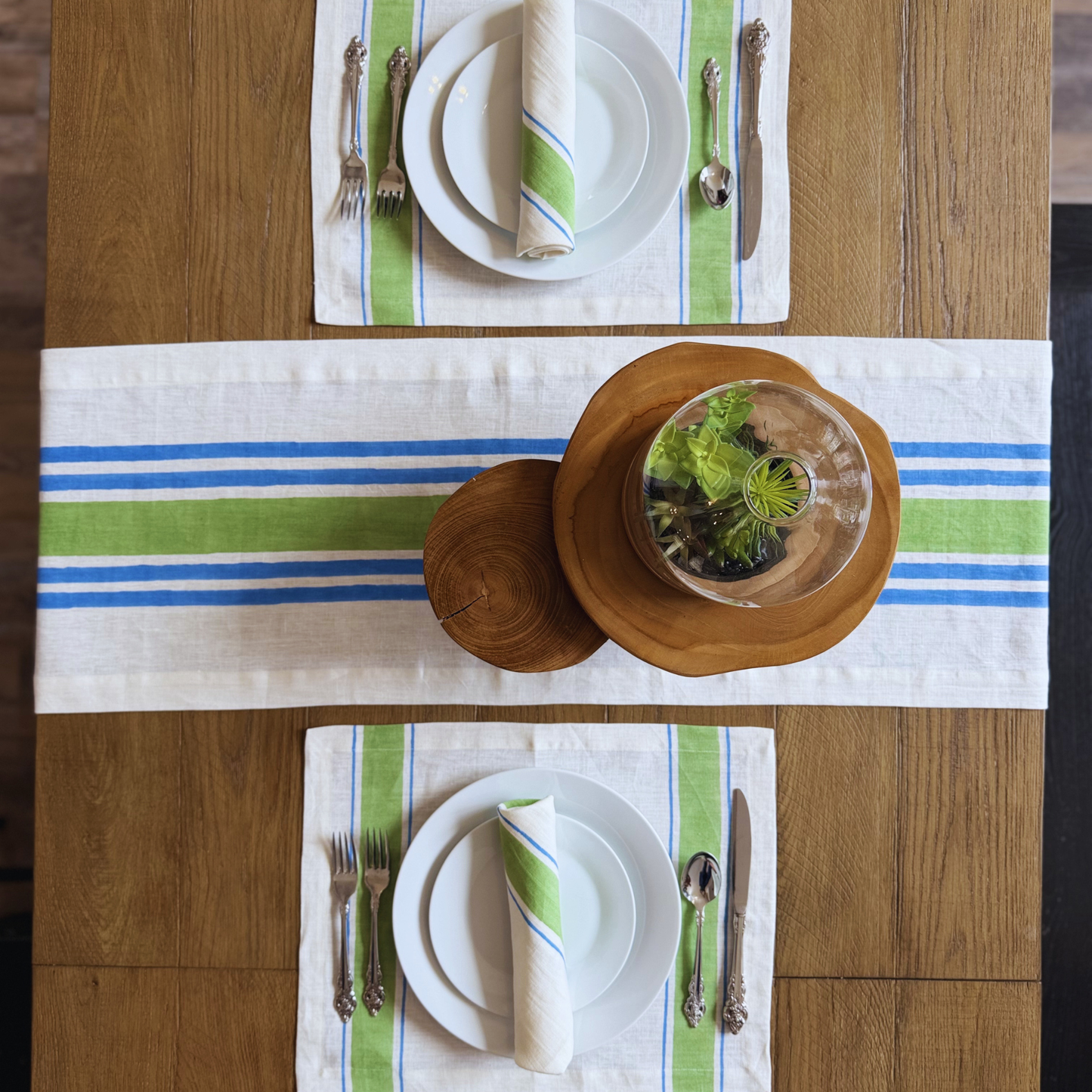 Taal Linen Napkins - Green (Set of 2)