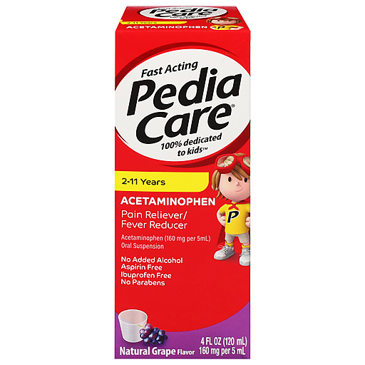PediaCare Acetaminophen, 2-11 Years, 160 Mg, Grape Flavor 4 Fl Oz