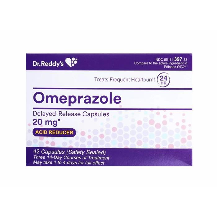 Dr. Reddys Reddy'a Omeprazole 20 Mg Delayed-release 42 Capsules 9/21
