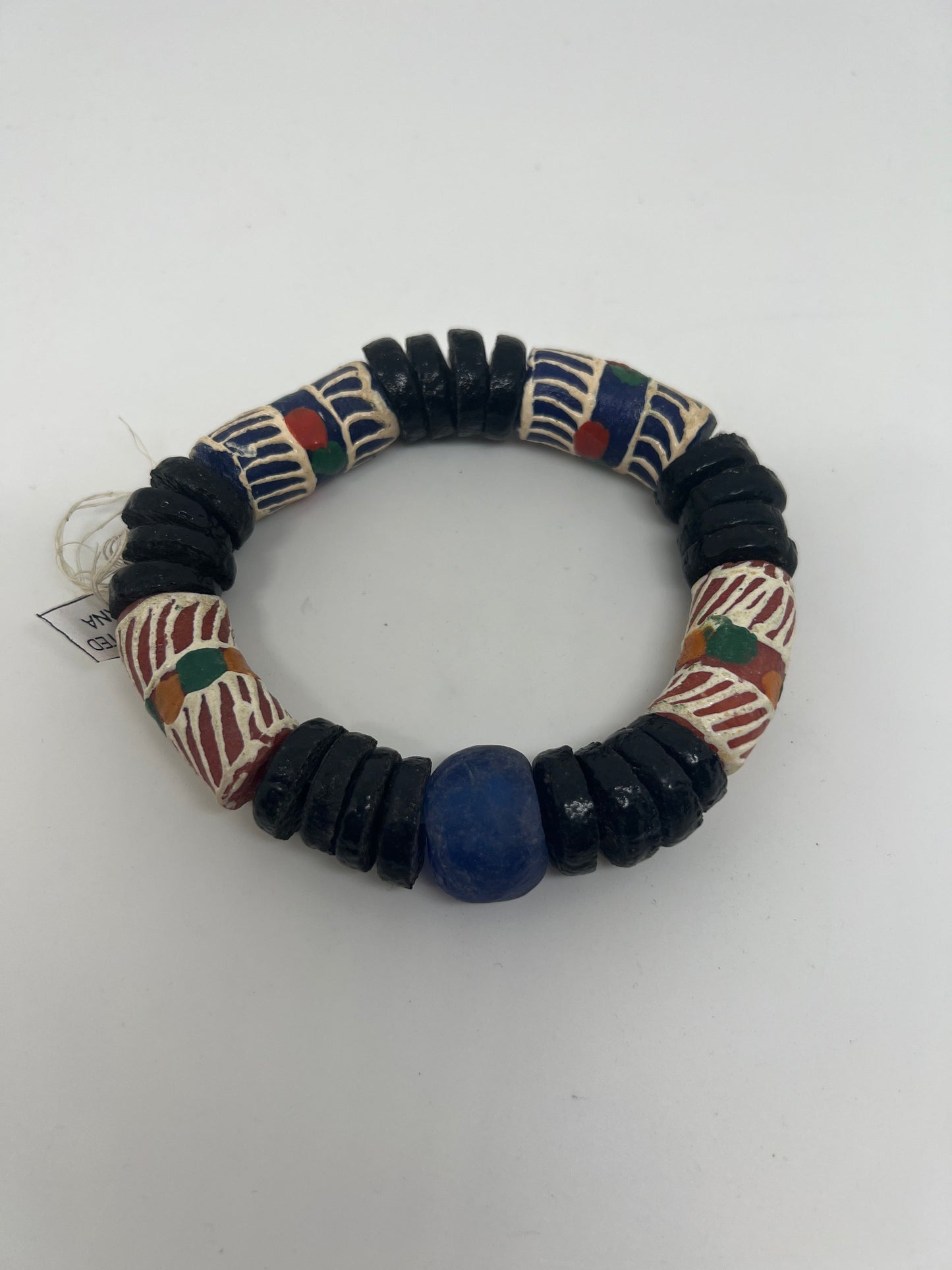 Stretchy Recycled Glass Bold Bead Bracelet