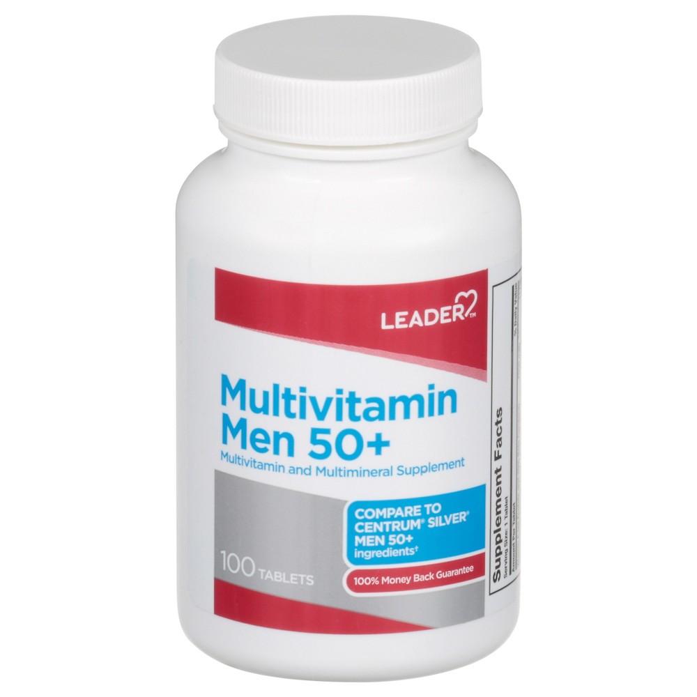 Leader Health Care Multivitamin, Men 50Plus, Tablets