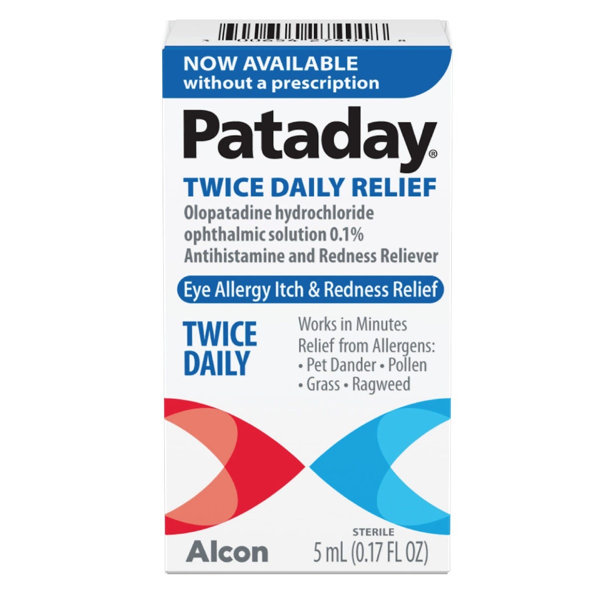 Pataday Twice Daily Eye Allergy Itch & Redness Relief - 0.17 Fl Oz