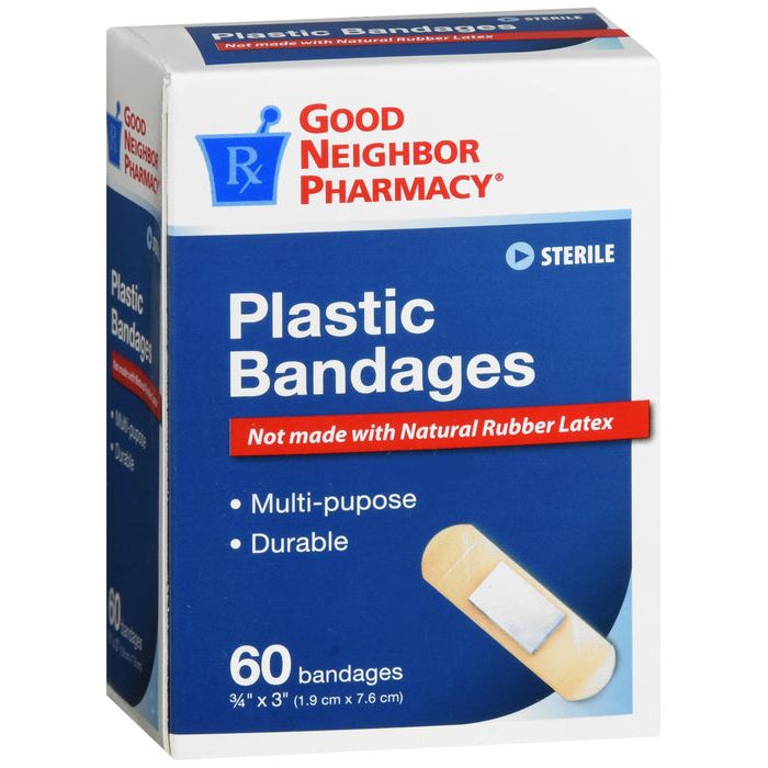 Plastic Bandages Good Neighbor Pharmacy Bandage ¾x3 60ct